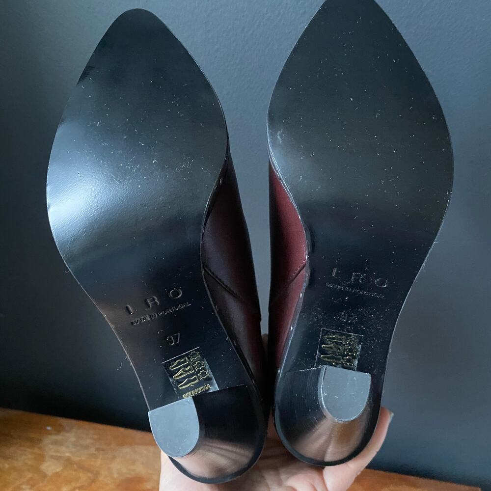 IRO Lieve Bootie Shoes in Burgundy NEW Sz 7 - Picture 9 of 14